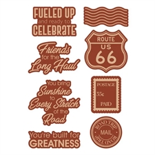 Spellbinders Stamps & Dies - Classic Road Legends 2.0 / Road Trip Adventures Sentiments